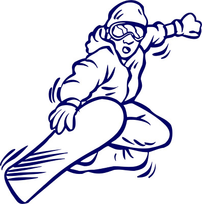 Auto-Aufkleber Snowboard 016 Sticker Winter Sport Schnee