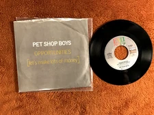 Pet Shop Boys Opportunities 7" 45 rpm Vinyl EMI b8330 1986 synth pop electro wav