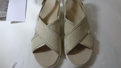 NEW Vionic Uptown Sonoma Women's Orthotic Supportive Slingback Canvas Natural -