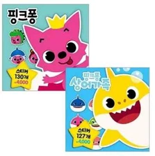 Pinkfong Character Sticker Shark Family + Pinkfong Set Korea