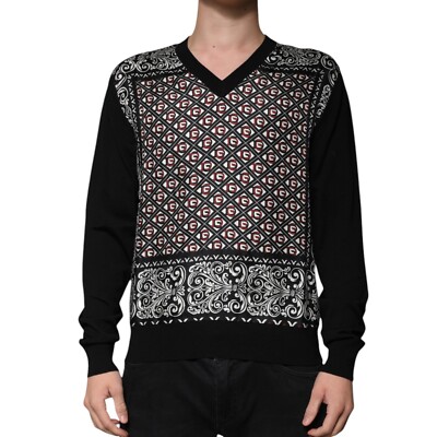 Pull Dolce & Gabbana Noir Col V Taille M (10) En Rayon - Occasion Très Bon état