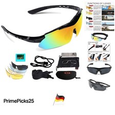 Fahrradbrille UV-Schutz 5 Wechselgläser Pol filter Unisex Sportbrille