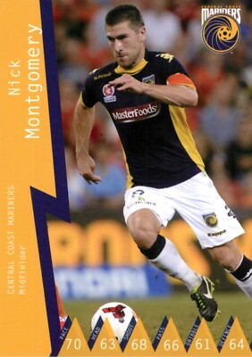 2014 2015 CENTRAL COAST MARINERS A-League Card NICK MONTGOMERY 1st Edition  Australia