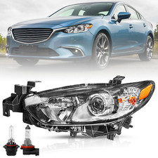 For 2014-2017 Mazda 6 Halogen Model Left Driver Side Headlight W/bulbs