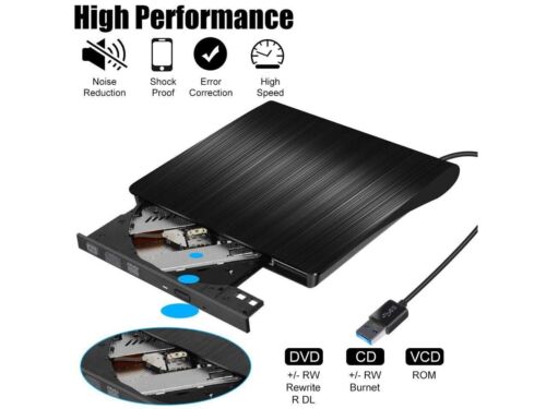 External CD DVD Drive Writer Portable USB 3.0 CD-RW DVD-R Combo Burner - Picture 2 of 7