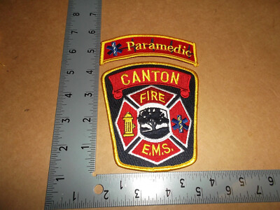 Canton Fire & Rescue EMS Patch With Paramedic Rocker~Michigan~MI~New~Emergency~