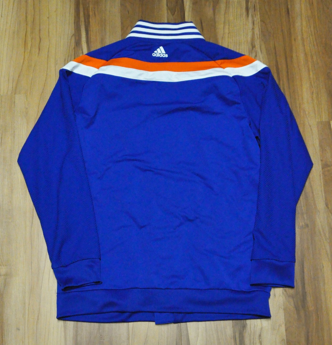 New York Knicks Adidas Jacket On Court Warmup 14/15 Blue NBA