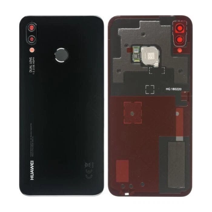 Couvercle Arrière Batterie Pour Huawei P20 Lite - Verre Lentille Empreinte Doré - Pièce De Rechange Neuve Sous Blister