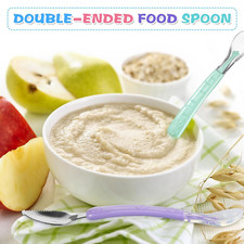 4 Pcs Double Head Baby Silicone Food Spoon Baby Fruit Scraping Mud Spoon Soft...