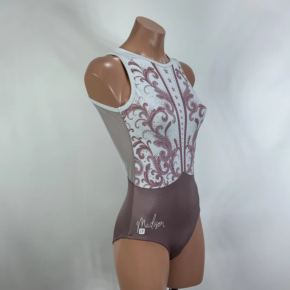 Sylvia P Niñas Talla Niño 12 Gimnasia O Baile Ropa Leotardo P P P Púrpura Metálico - Imagen 4 de 4