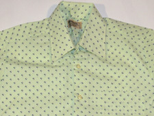 MEN'S UNUSED VINTAGE 1970s K-MART BUTTON FRONT SHIRT POLY/COTTON-SHORT SLEEVE S