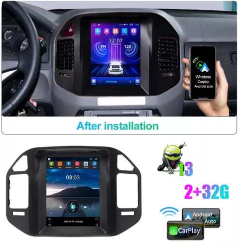 For Mitsubishi Pajero 99-06 9.7" Android 13 Main Unit GPS SAT Sat Nav Radio Carplay - Picture 4 of 20