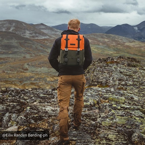 K&F Concept Backpack 20L Orange + Dark Green Travel Backpack for Outdoor Phot... - 第 5/9 張圖片