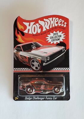 2015 “HOT WHEELS RLC DODGE CHALLENGER FUNNY CAR #3, MINT CARD WITH
