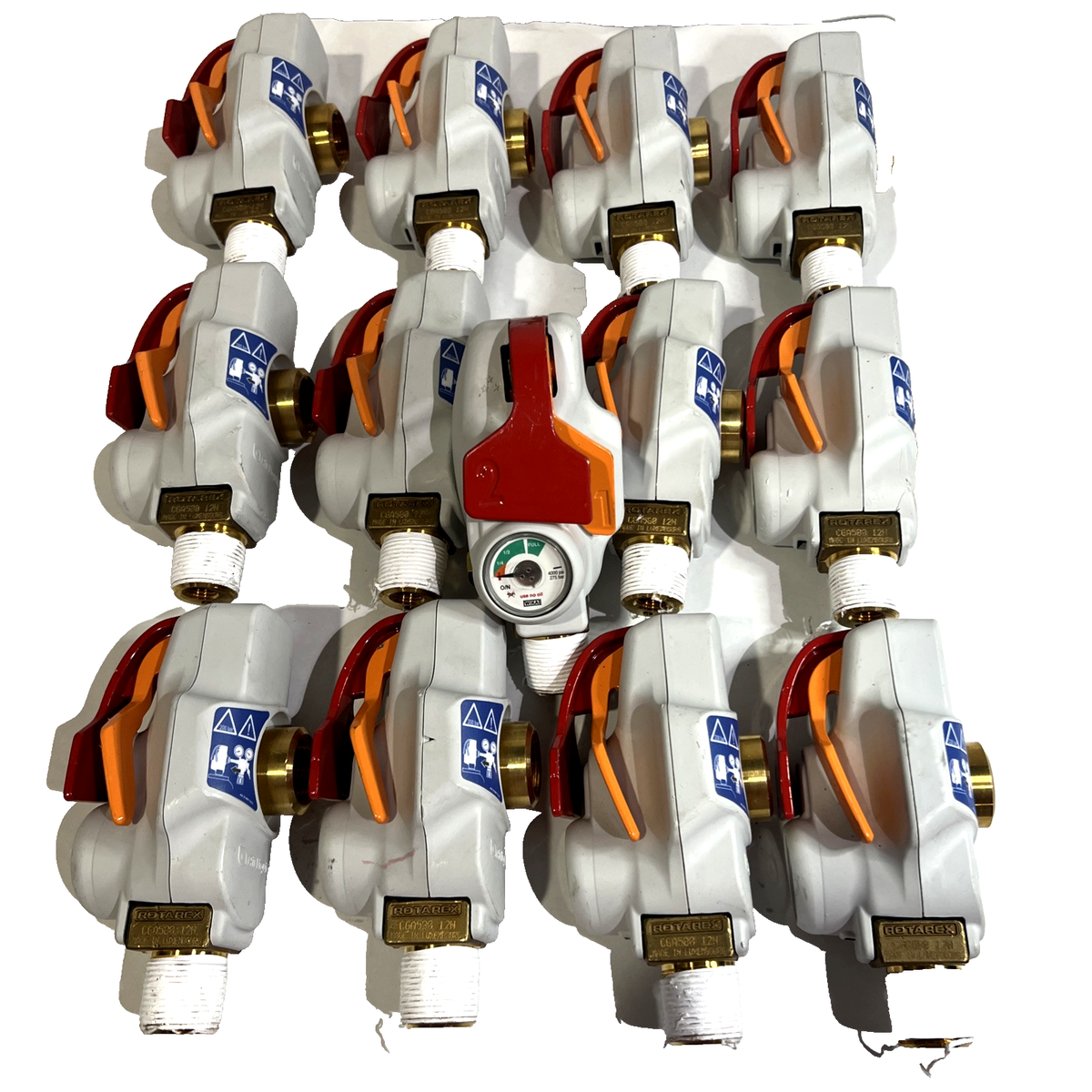 england e zigarette Rotarex CGA580 12N Air Liquide Valves (Lot of 13) (Surface Damage)