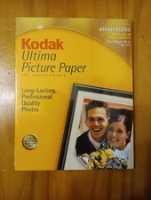 Kodak Ultima High Gloss Picture Paper For Inkjet Printers 25 Sheets
