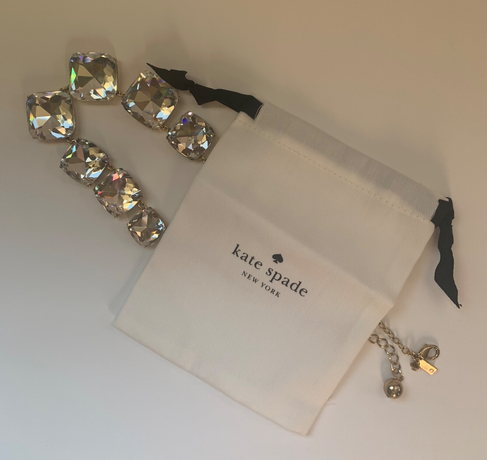 Kate Spade Statement Necklace w Rectangular Large… - image 1