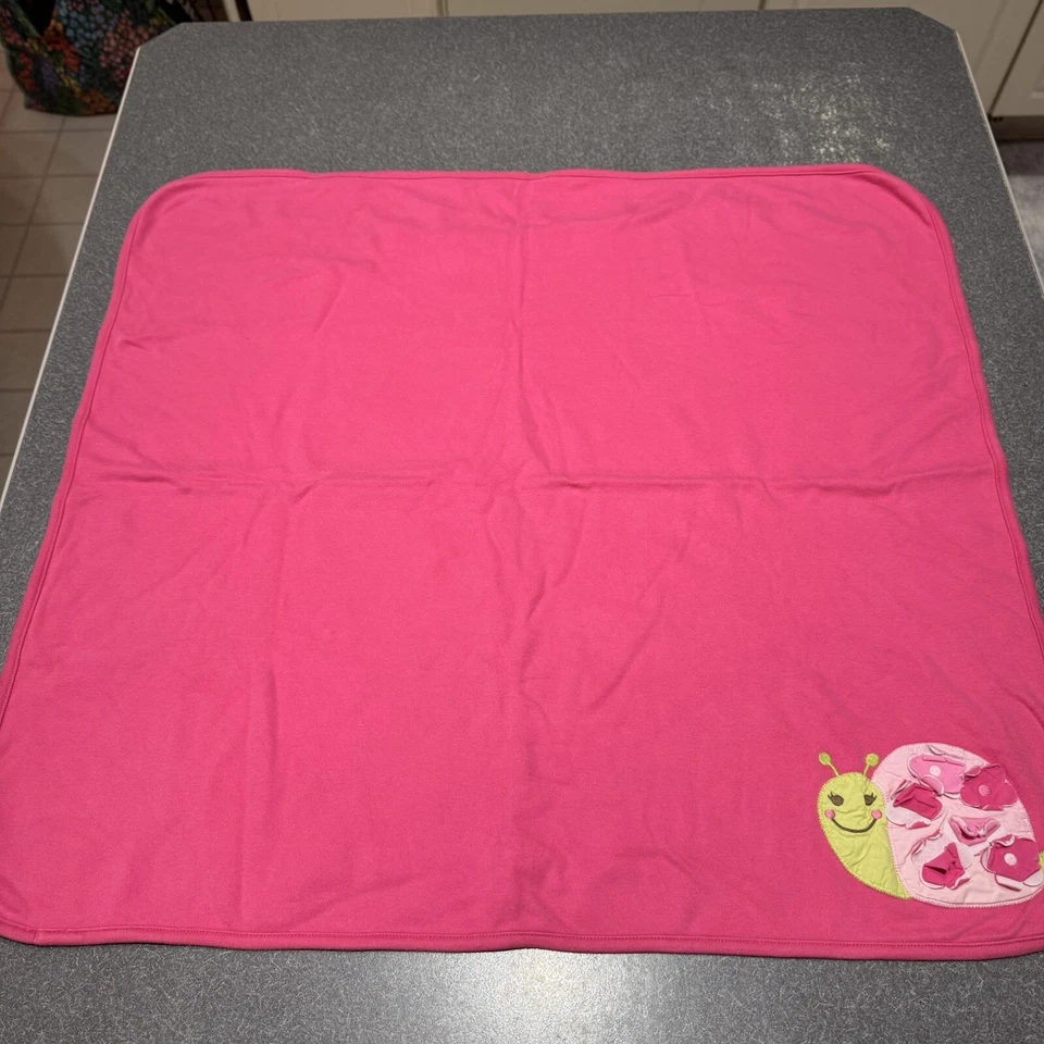 Gymboree Manta Bebé Rosa Flor Completa Floral Caracol Recepción Reversible Foto 3 de 4