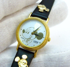 MICKEY MOUSE, Disney, RARE Fluted Bezel Disney Band, LADIES/KIDS WATCH,802,L K