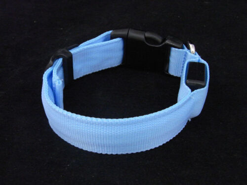 LED Glow Collar Dog Puppy Pet Flashing Light Safety Glow In The Dark FAST POST - Picture 46 of 81