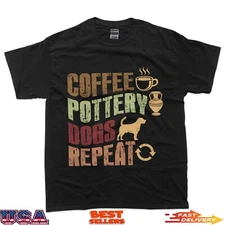 Coffee Pottery Dogs Clay Handmade Ceramics Artist Funny T-Shirt