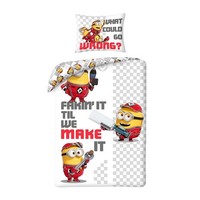 Despicable Me Bettbezug 100% Polyester Grau Einzel Set Minions Wendbar
