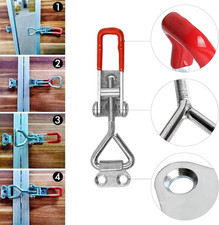 2Pcs Heavy Duty Steel Toggle Latch Catches Adjustable Lock Clamp For Boxes Case