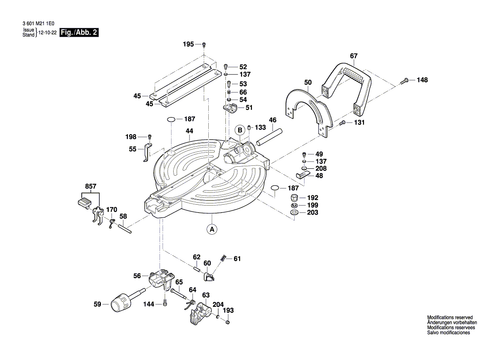 Neu Original Bosch 1609B01442 Gehrungszaun - Bild 2 von 5
