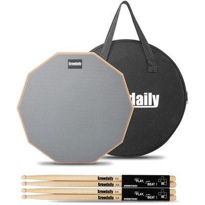 Drum Practice Pad Set with Maple Sticks