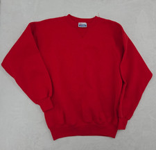 VTG Hanes Classics Red Blank Crewneck Sweatshirt Men's Lg Made In USA