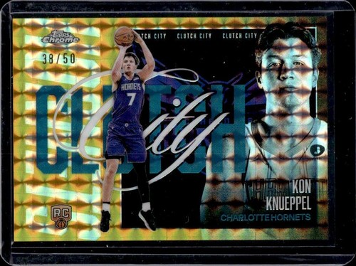 2025-26 Topps Chrome Update Kon Knueppel Clutch City Gold Geometric RC #/50