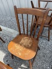 Heywood-Wakefield Drop Leaf Rectangular Wood Dining Table Set w/ 4 Chairs Brown — photo 6