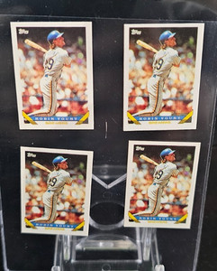 1993 Topps Micro ROBIN YOUNT Mini Baseball Card #1 LOT OF 4 CARDS HOF