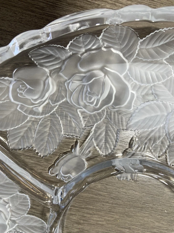Studio Nova Winter Rose vidrio esmerilado chip & dip / plato para servir / plato Foto 2 de 2