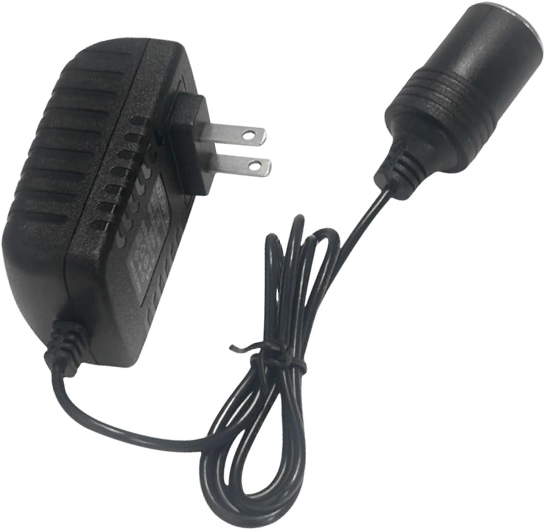 AC to DC Converter, 2A 24W Car Cigarette Lighter Socket Adapter to Wall Plug, Un