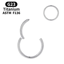 1PC F136 G23 Titanium Nose Ring Lip Hoop Cartilage Tragus Ear Piercing Nose Ring