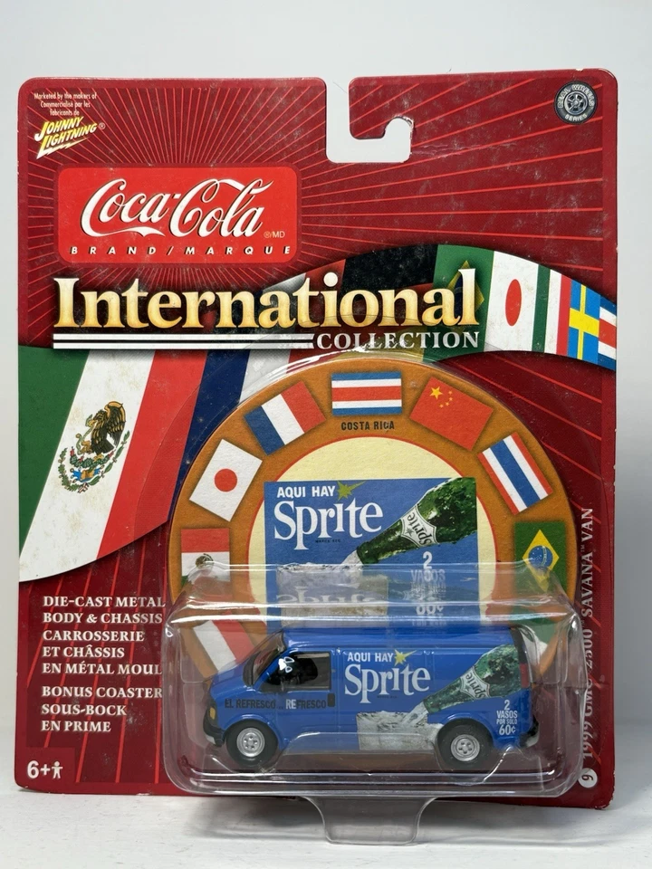 JOHNNY LIGHTNING  COCA COLA INTERNATIONAL  SPRITE 1999 GMC 2500 SAVANA VAN  Rare - Image 2 of 4