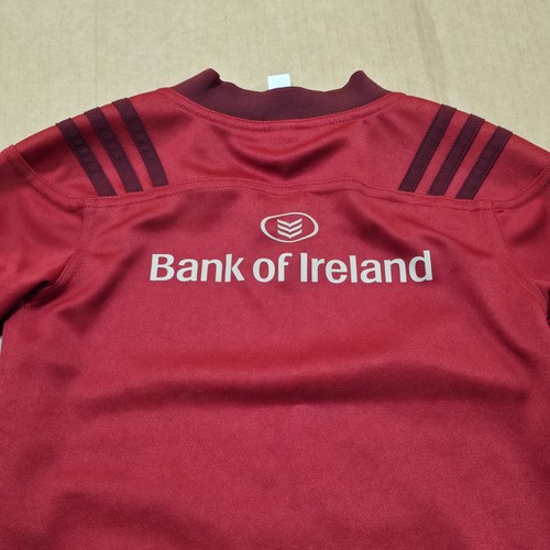 Youth Adidas Munster Shirt Rugby Red XS Bank Of Ireland Limited Edition Jersey - Picture 11 of 15
