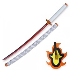 Rengoku Kyojuro Demon Slayer Sword Katana Anime Original Texture Carbon Steel