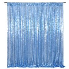 Baby Blue Sequin Photography Backdrop Curtain 6x8 Ft Party Decoration