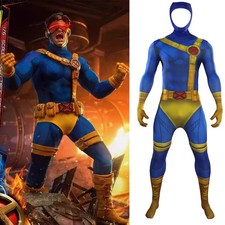 X-Men Cyclops Jumpsuit Scott Summers Cosplay Costume Adult Kids Suit Halloween