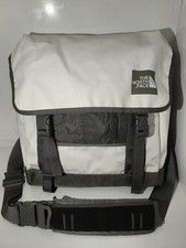 The North Face Base Camp Messenger Laptop Bag Outdoor Waterproof White Grey