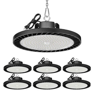 UFO LED High Bay Lights 5000K 150W 6 Pack, Led Shop Lights Commercial Bay Lig...