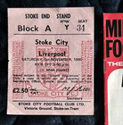 1980-81 Stoke City v  Liverpool Div 1 Ticket 1 Nov 1 1980 RARE