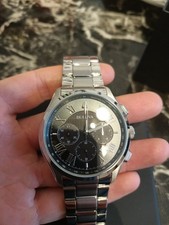 BULOVA 96B288 Herrenuhr Armbanduhr Chronograph Wasserdicht 46 mm silber