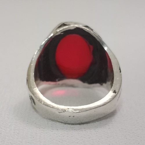 Anillo vintage de plata de ley 925, piedra rubí tamaño 7,5 EE. UU. - Imagen 4 de 7