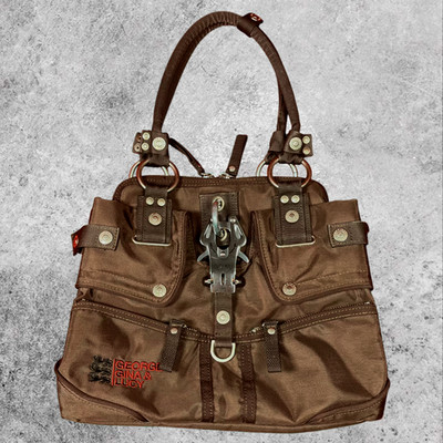 George Gina & Lucy (GGL) Butterfly Charm Y2K Streetwear Bag Handbag Brown