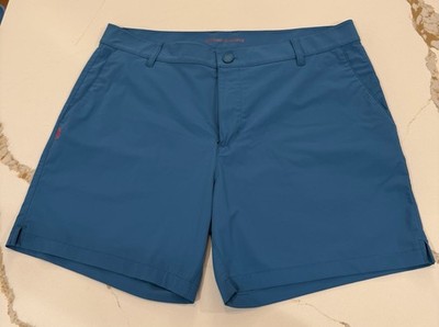 Rhone Resort Men's Golf Shorts Size 35x6 Inch with Blue Stretch Performance
