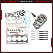 Head Gasket Bolts Set & Timing Chain Kit Fits 98-03 Chevrolet S10 LS 2.2L