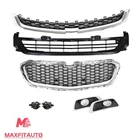Fits Chevrolet Malibu 2014-2016 Front Upper/Center/Lower Grille Fog Light &Bezel